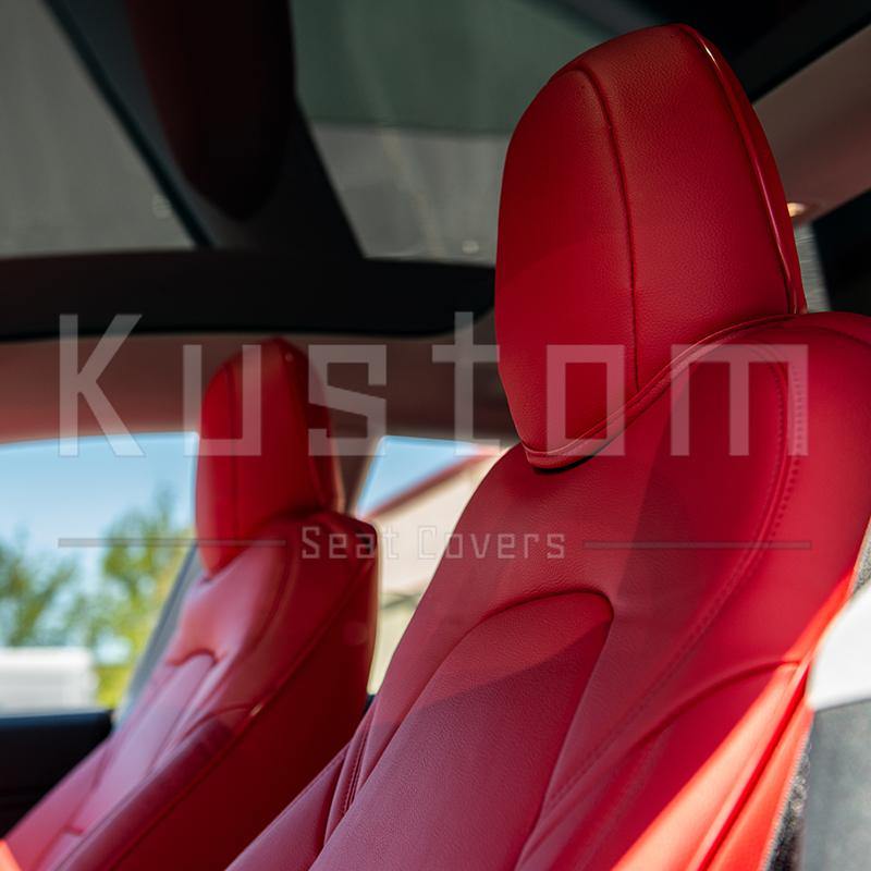 2017-21 Tesla Model 3 Custom Leather Seat Covers