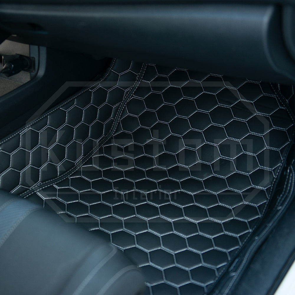 2016-21 Honda Civic Custom Honeycomb Leather Floor Mat