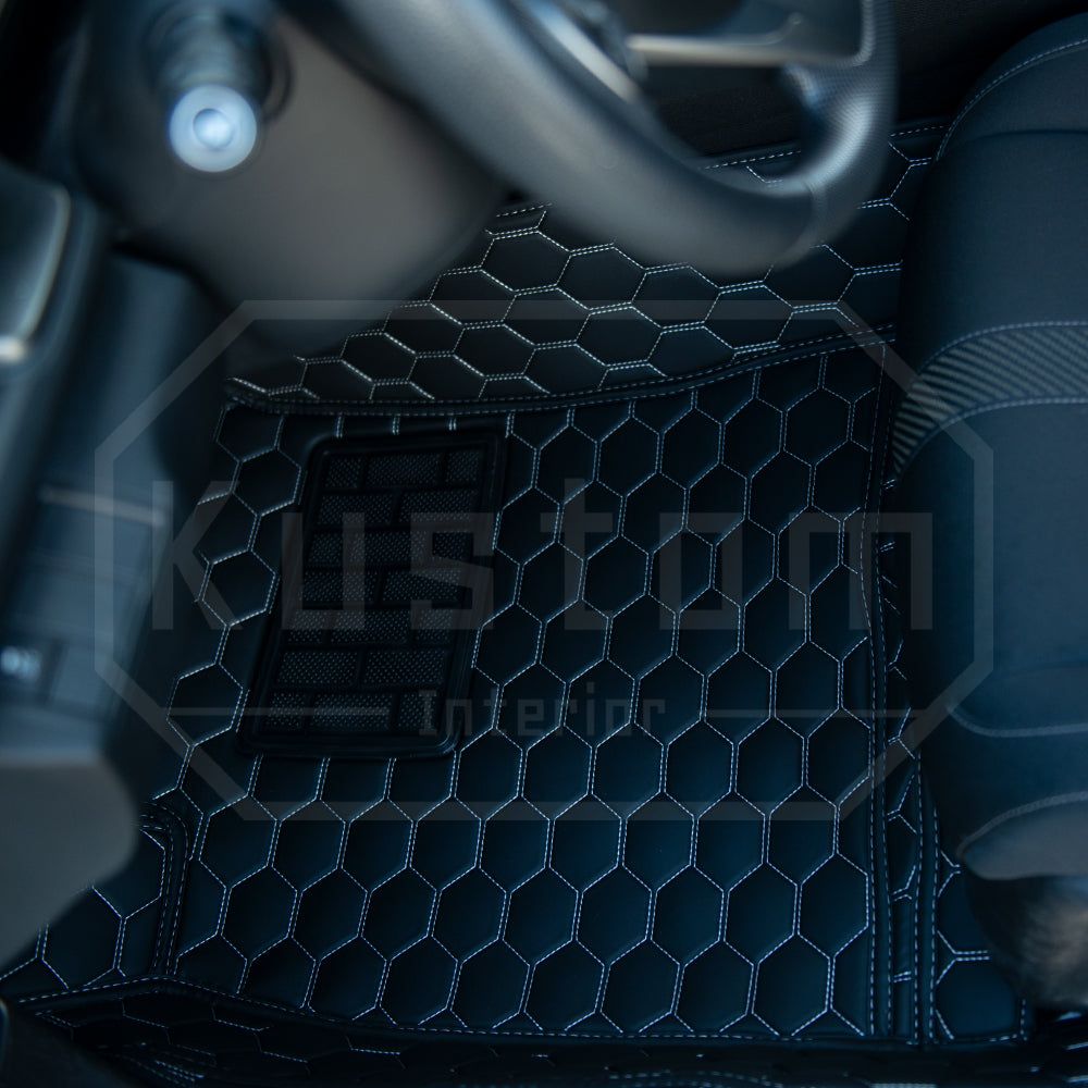 2016-21 Honda Civic Custom Honeycomb Leather Floor Mat