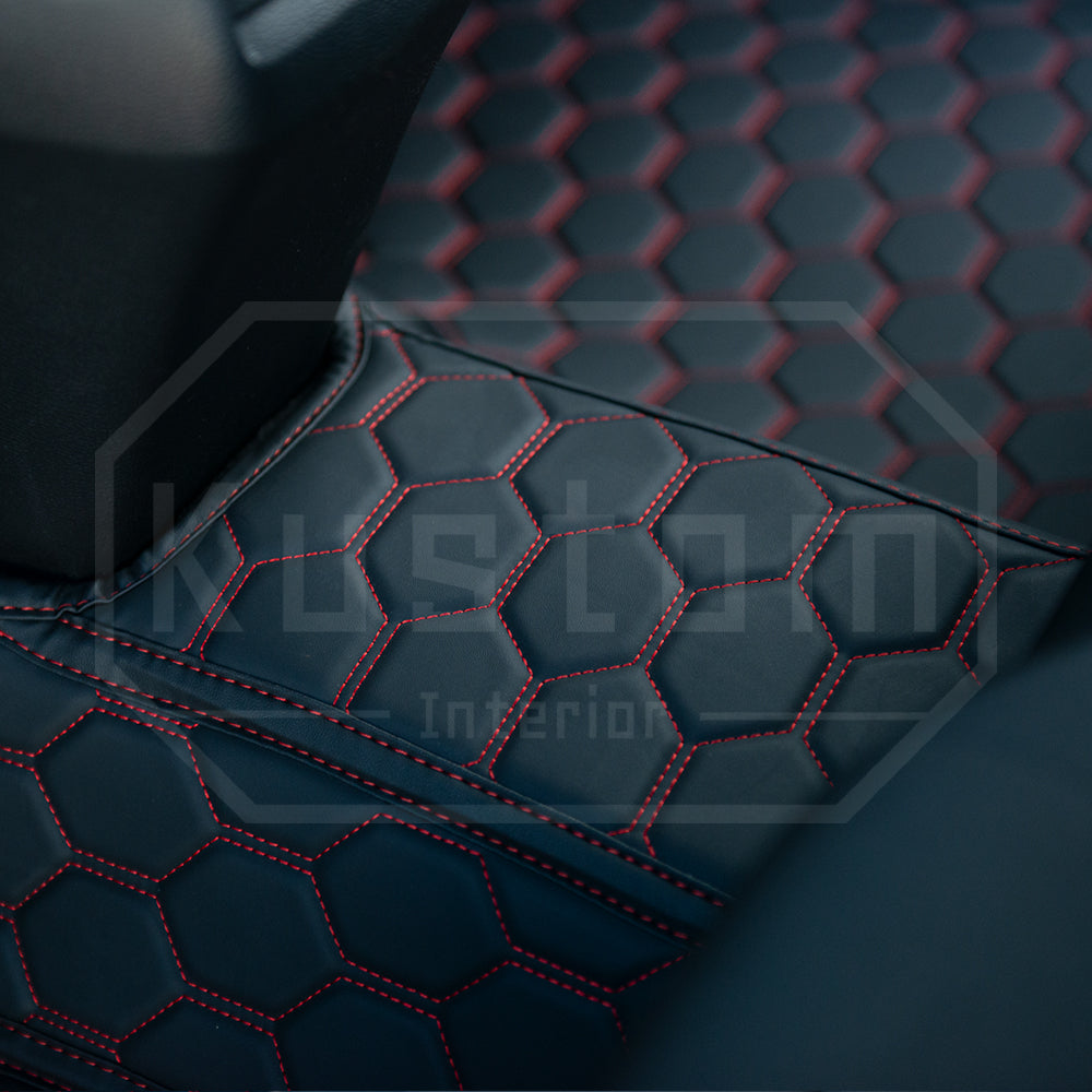 2016-21 Honda Civic Custom Honeycomb Leather Floor Mat