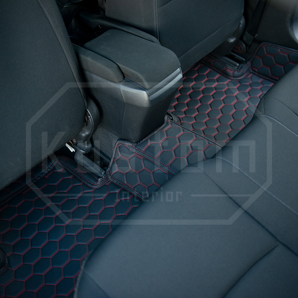 2016-21 Honda Civic Custom Honeycomb Leather Floor Mat