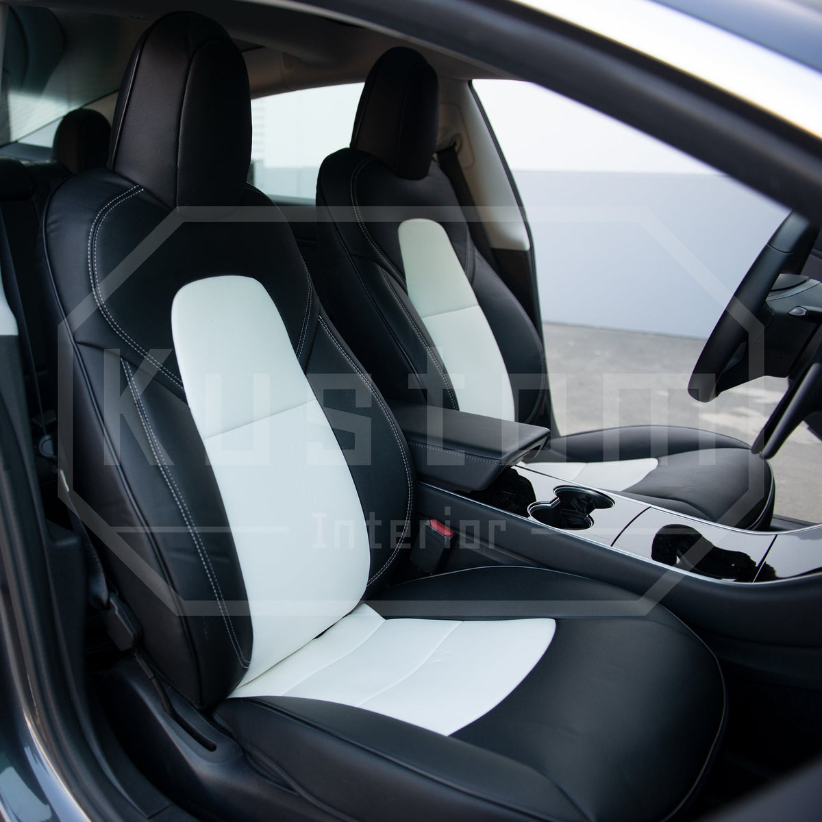 2017-21 Tesla Model 3 Custom Leather Seat Covers
