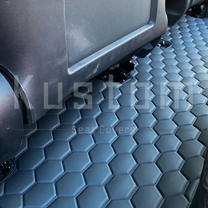 Tesla Model S Custom Honeycomb Leather Floor Mat