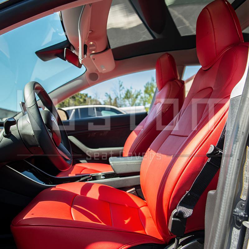 2017-21 Tesla Model 3 Custom Leather Seat Covers