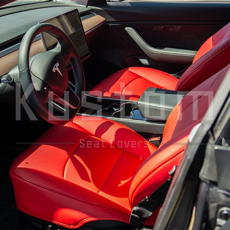 2017-21 Tesla Model 3 Custom Leather Seat Covers