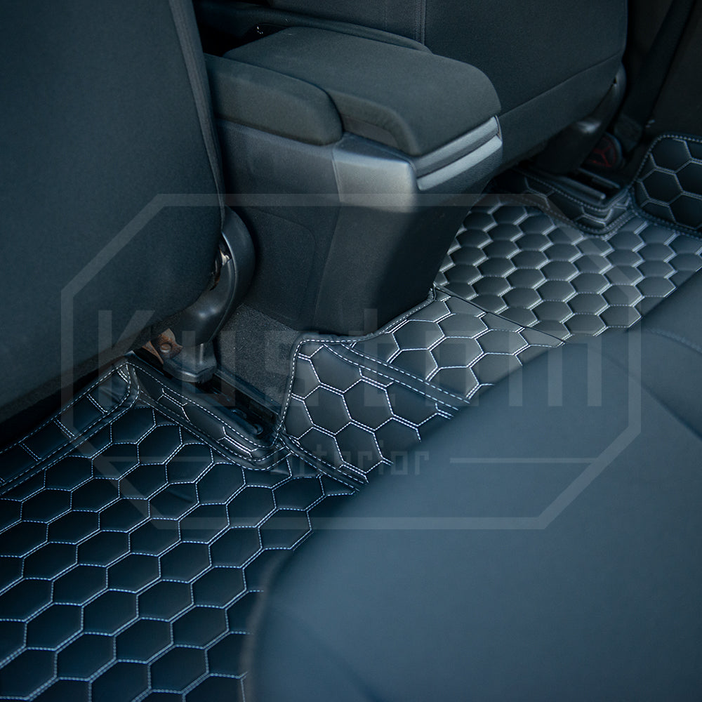 2016-21 Honda Civic Custom Honeycomb Leather Floor Mat