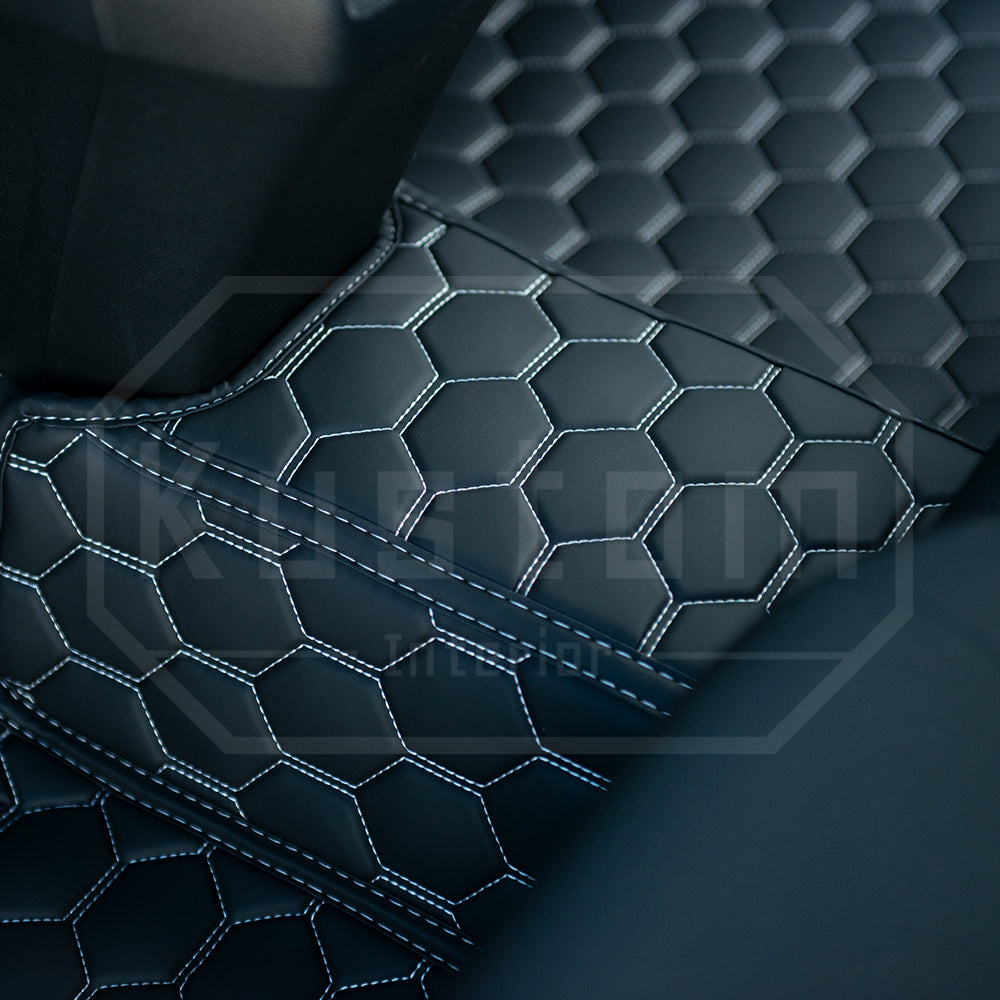 2016-21 Honda Civic Custom Honeycomb Leather Floor Mat