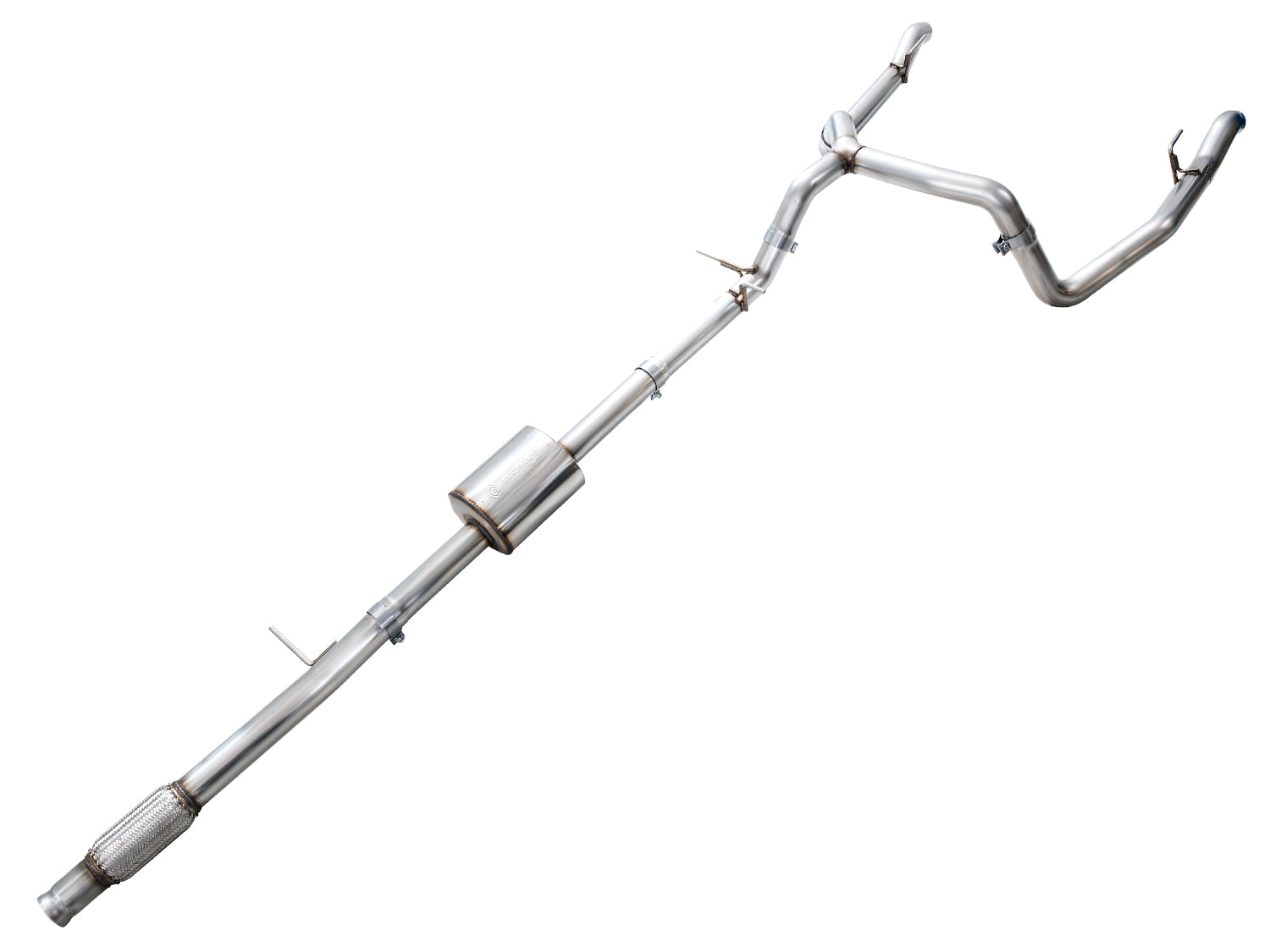 AWE 0FG Catback Split Rear Exit Exhaust for 4th Gen Silverado/Sierra 1500 5.3L (with bumper cutouts) - OE Tips