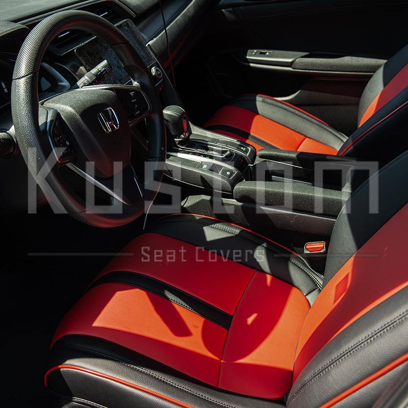 2016-Up Honda Civic Front Leather Seat Covers