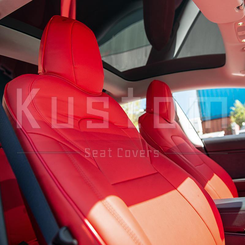 2017-21 Tesla Model 3 Custom Leather Seat Covers