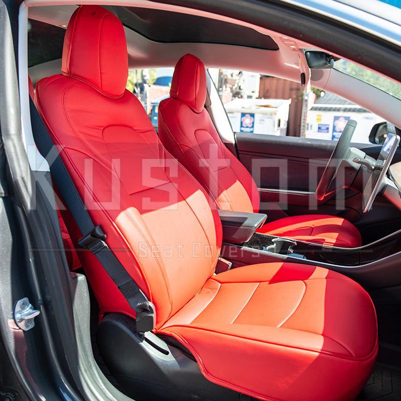 2017-21 Tesla Model 3 Custom Leather Seat Covers