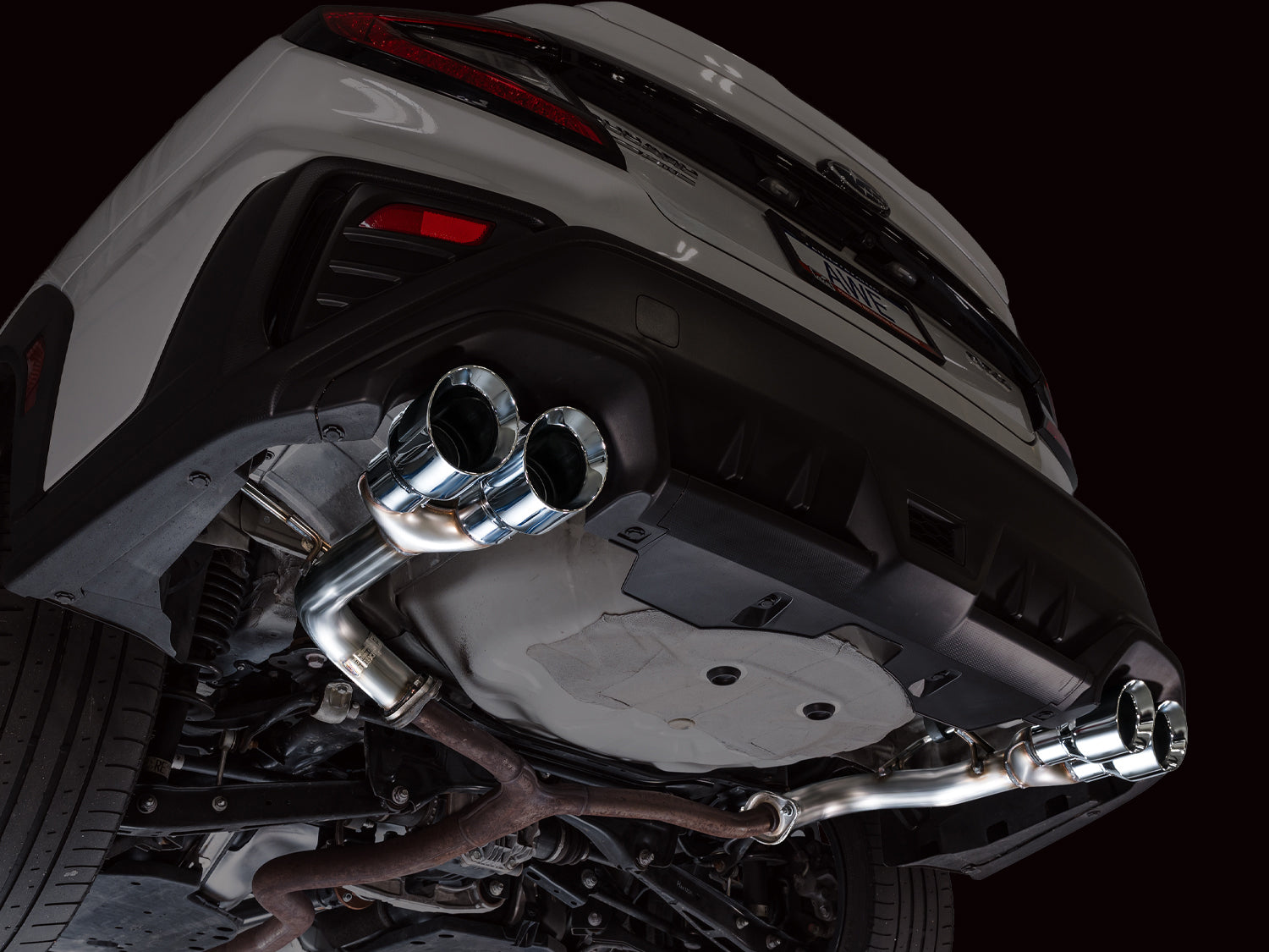 AWE Track Edition Axleback Exhaust for VB Subaru WRX - Chrome Silver Tips