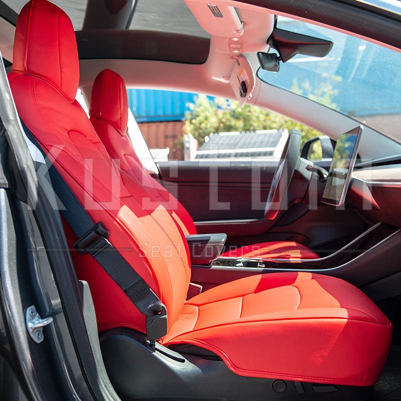 2017-21 Tesla Model 3 Custom Leather Seat Covers