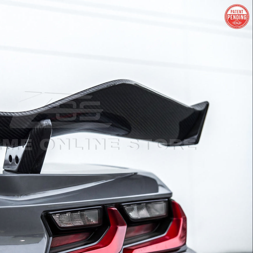 Corvette C8 Z06 W/ Z07 Package Factory Dry Carbon Fiber Rear High Wing Spoiler