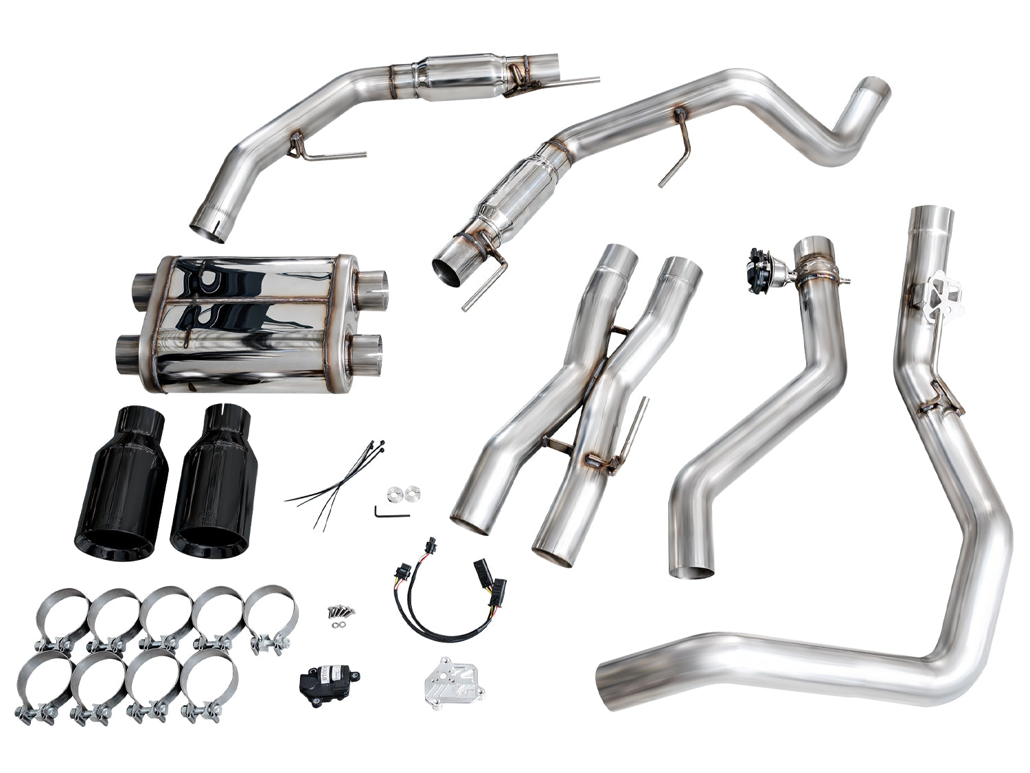 AWE SwitchPath™ Exhaust for Gen 3 Raptor - Diamond Black Tip