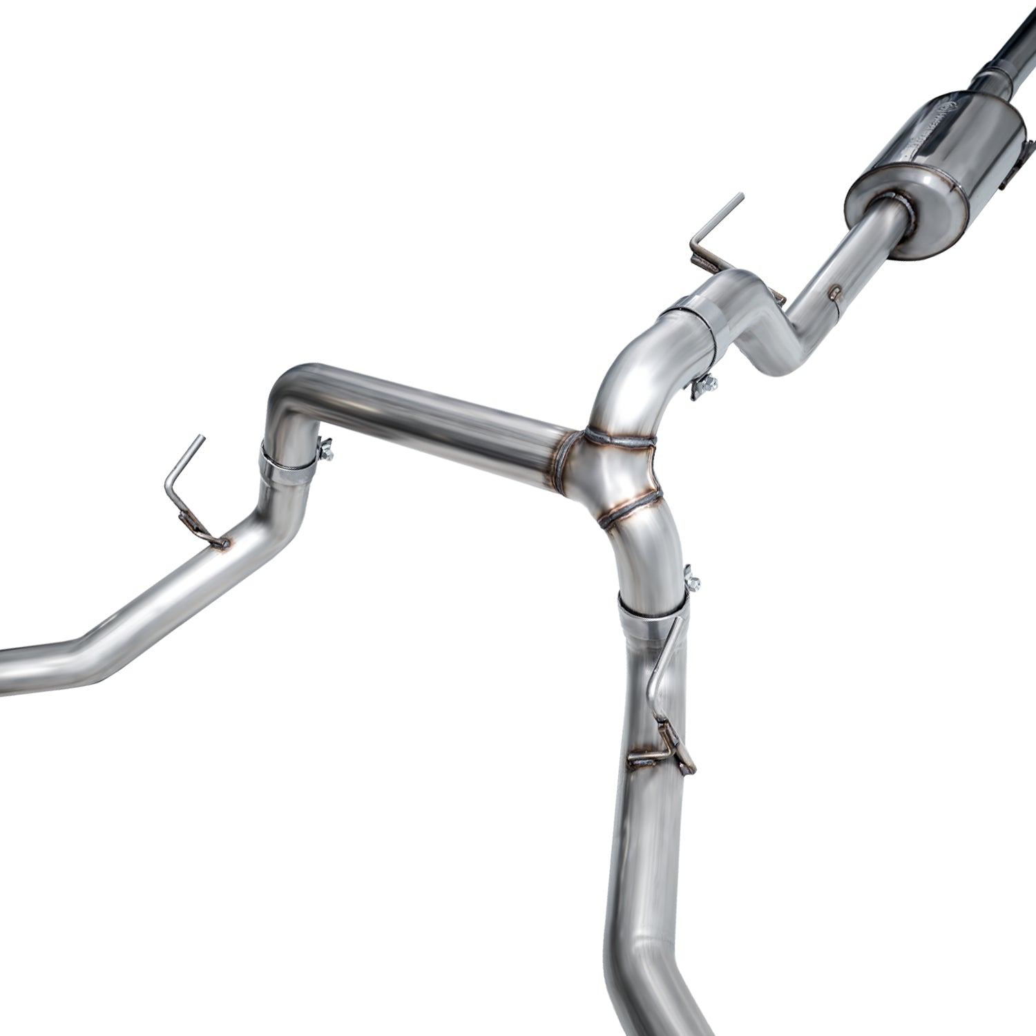 AWE 0FG Non-Resonated Catback for '21+ Ford F-150 Tremor (With Bumper Cutouts) - Diamond Black Tips