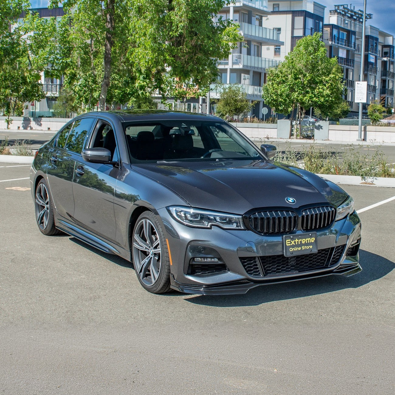 2019-Up BMW G20 G28 3-Series M-Sport Front Lip Side Skirts & Rear Spoiler