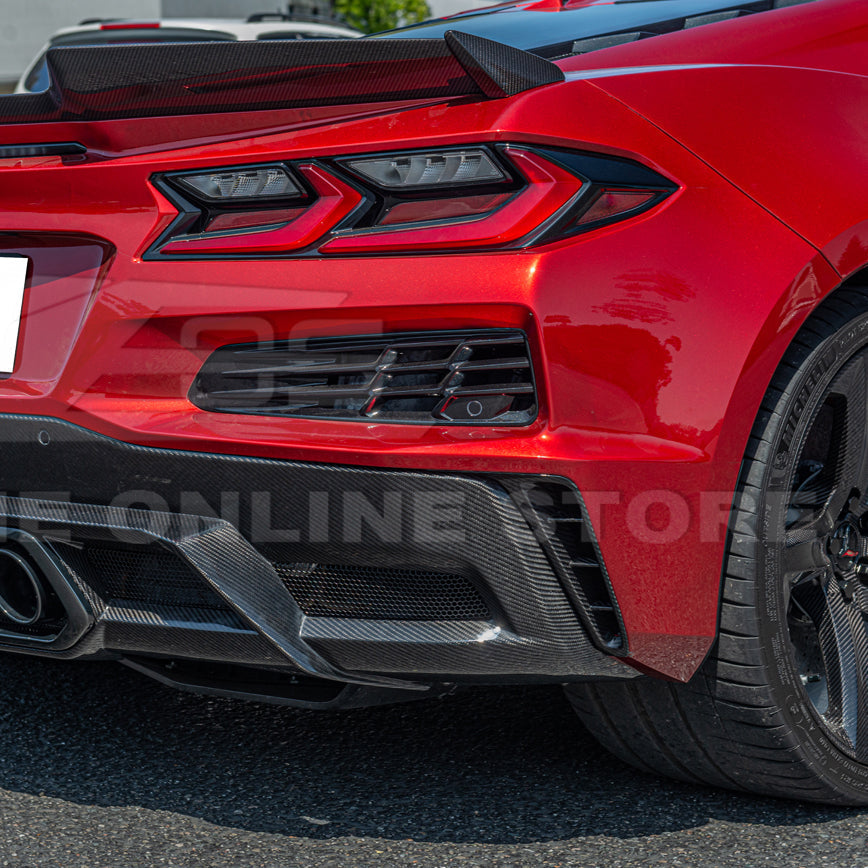 Chevrolet Corvette C8 Z06 DRY CARBON FIBER Rear Side Vent Cover