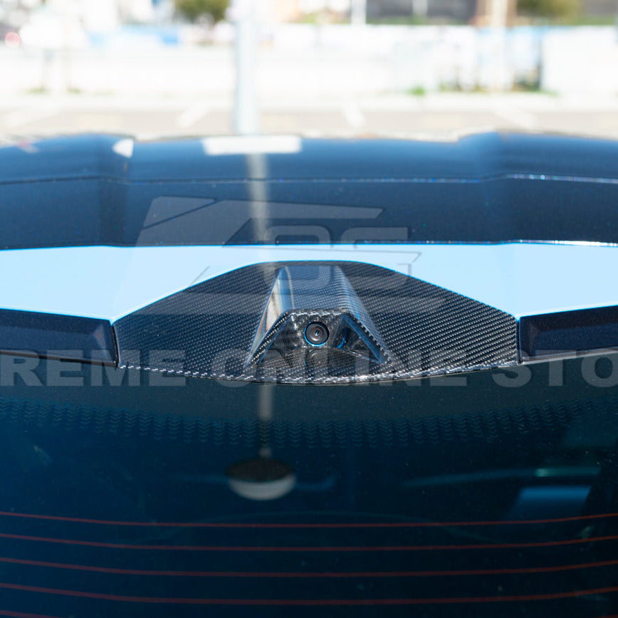 Corvette C8 Coupe DRY CARBON FIBER Rear Decklid Camera Cover