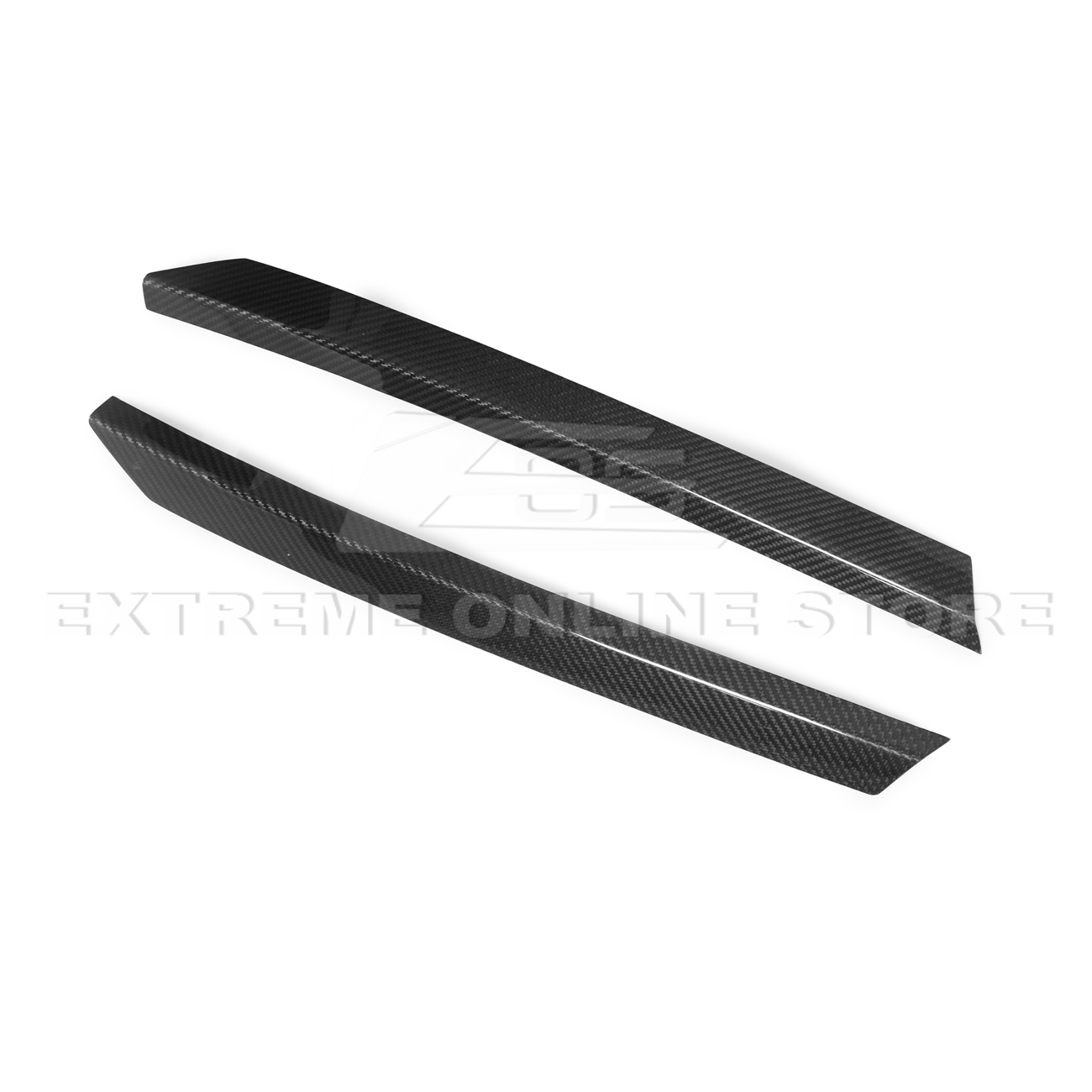Corvette C8 Z51 DRY CARBON FIBER Rear Spoiler Add-On Wickers Extension