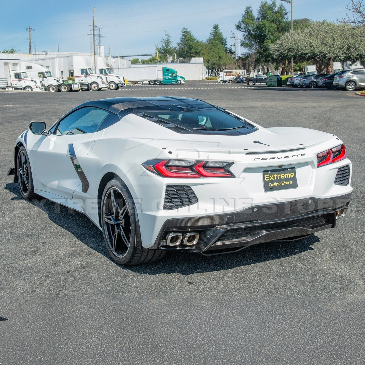 Blemished / Outlet - Chevrolet Corvette C8 DRY CARBON FIBER Top Roof Pillar Bow