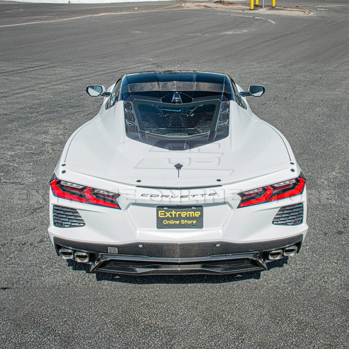Blemished / Outlet - Chevrolet Corvette C8 DRY CARBON FIBER Top Roof Pillar Bow