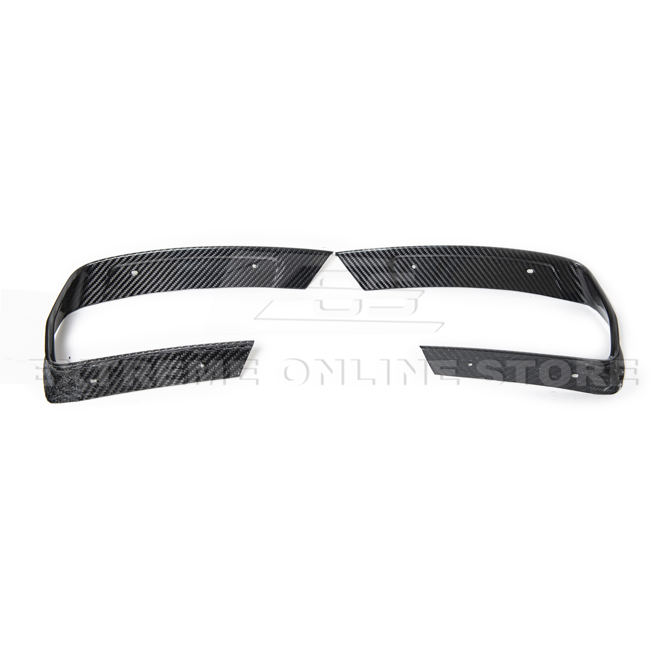 Corvette C8 DRY CARBON FIBER Rear Diffuser Exhaust Bezel