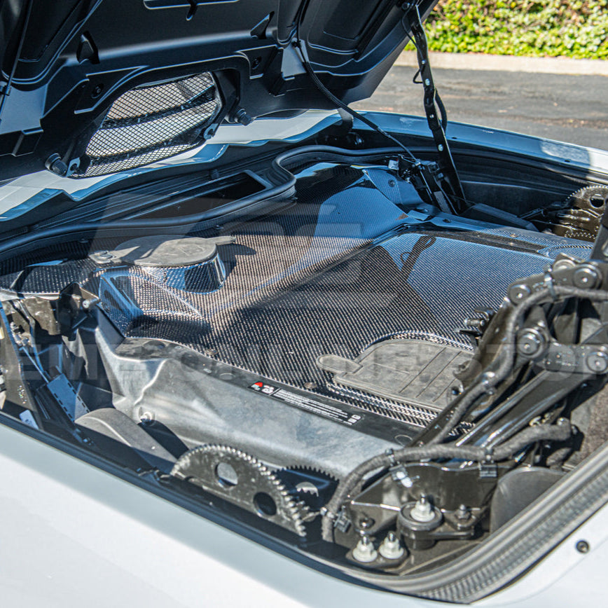 Corvette C8 HTC DRY Carbon Fiber Engine Bay Panel Cover