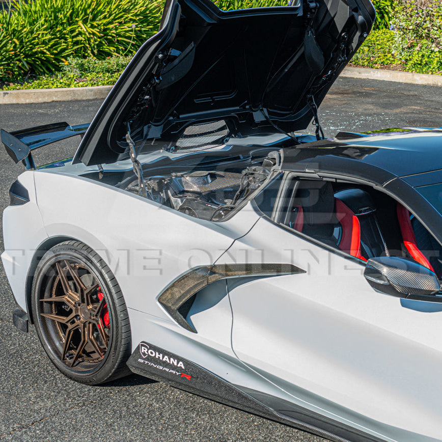 Corvette C8 HTC DRY Carbon Fiber Engine Bay Panel Cover