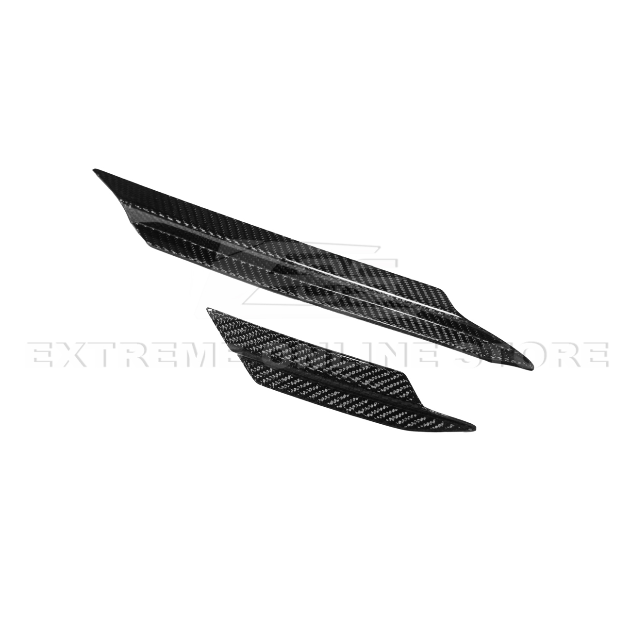 Corvette C8 DRY CARBON FIBER Side Canards Dive Plane