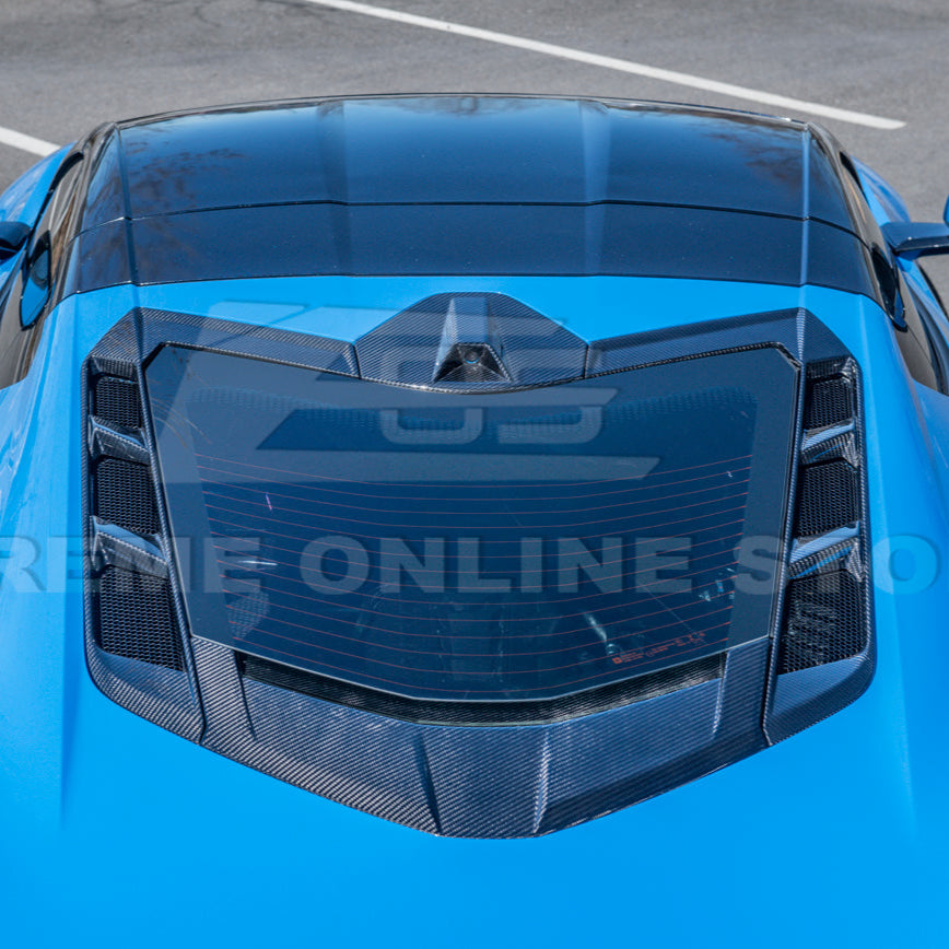 Chevrolet Corvette C8 Coupe DRY CARBON FIBER Rear Window Trim