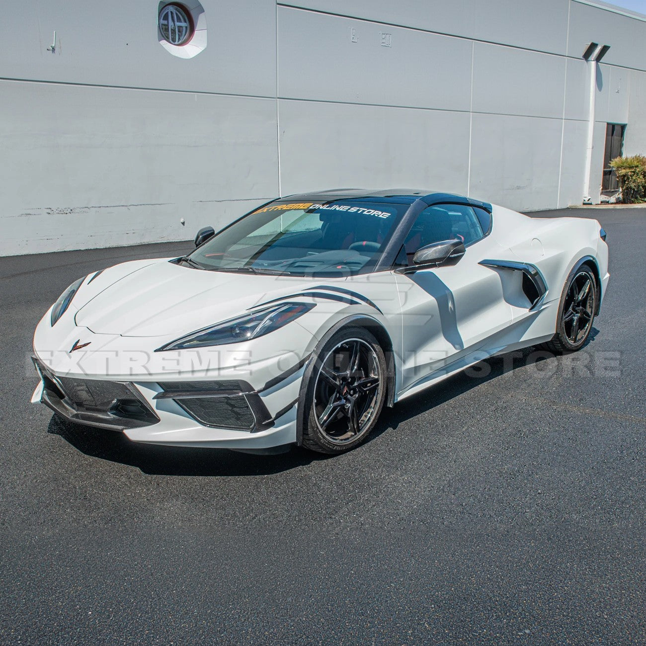 Corvette C8 DRY CARBON FIBER Side Canards Dive Plane