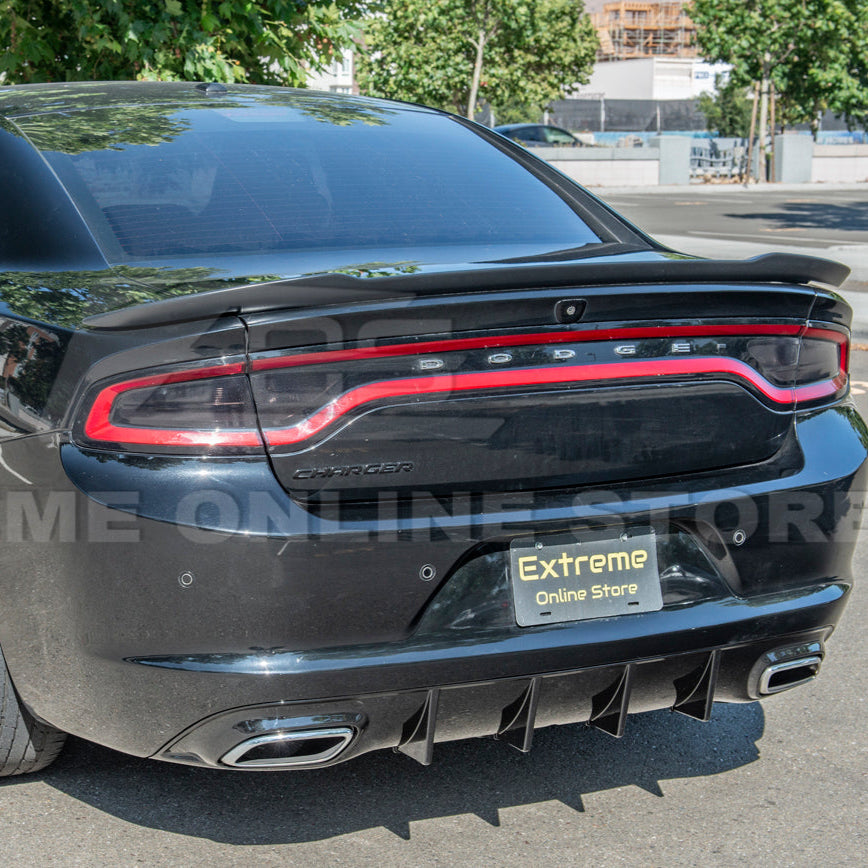 Dodge Charger Base SRT Style Rear Bumper Dual Exhaust Diffuser