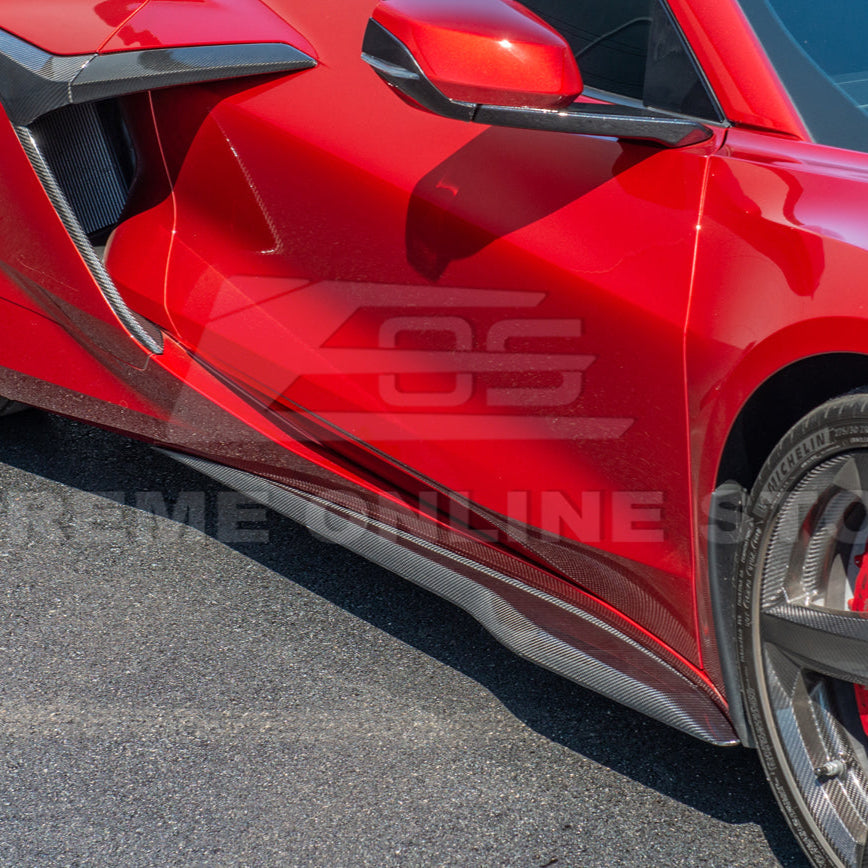 Chevrolet Corvette C8 Z06 / E-Ray DRY CARBON FIBER Side Skirts