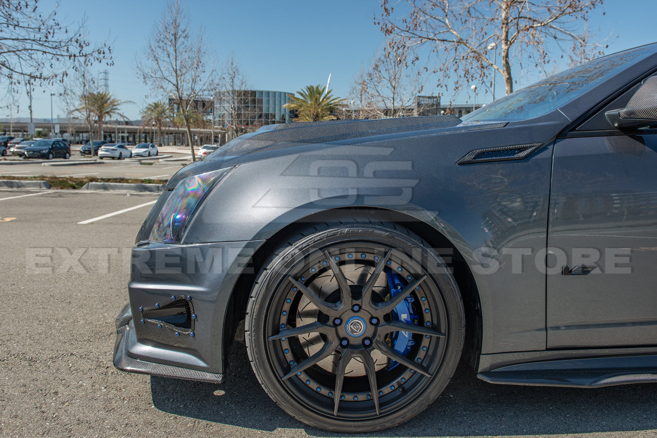 Blemished / Outlet - 2009-15 Cadillac CTS-V CARBON FIBER Middle Vented Front Bumper Hood