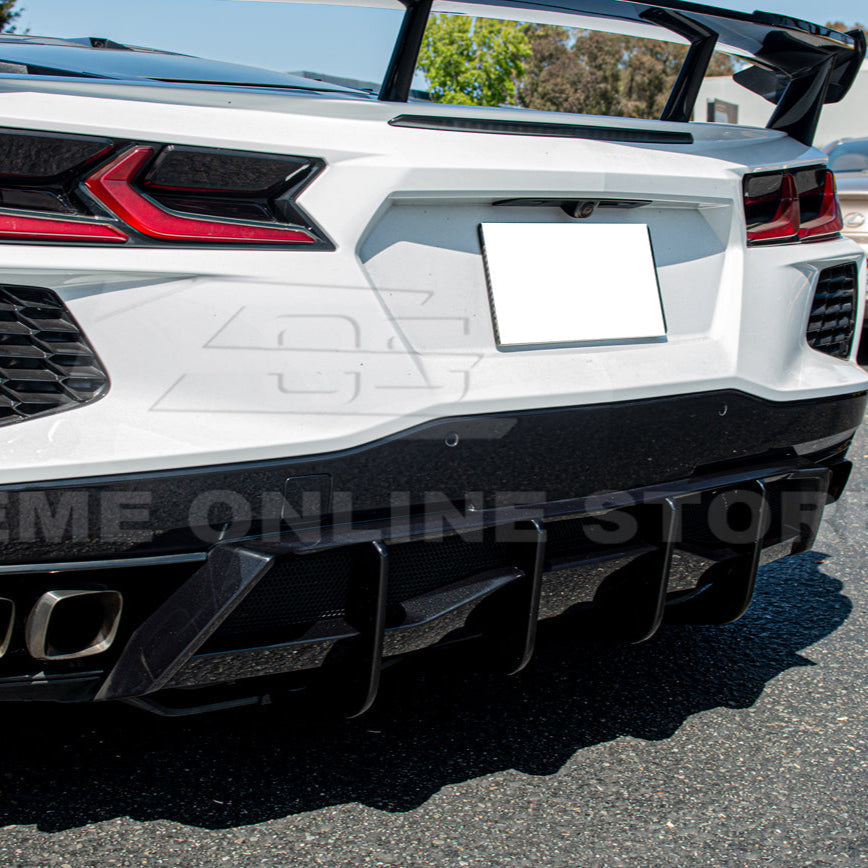 Corvette C8 Stingray DRY CARBON FIBEr Add-On Rear Diffuser Fin