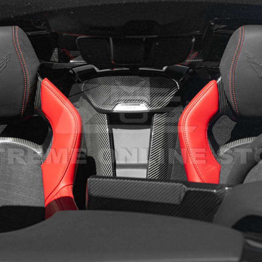Corvette C8 DRY CARBON FIBER Waterfall Console Cover
