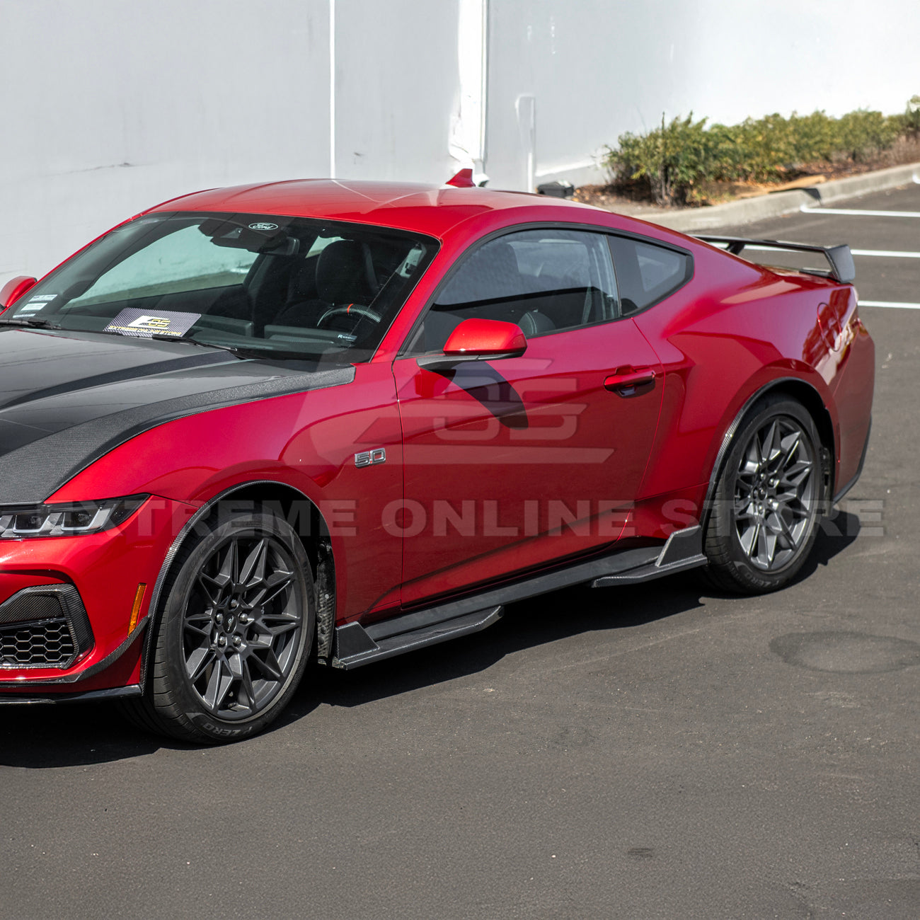 2024+ Ford Mustang DRY CARBON FIBER Fender Flares & Mud Flap