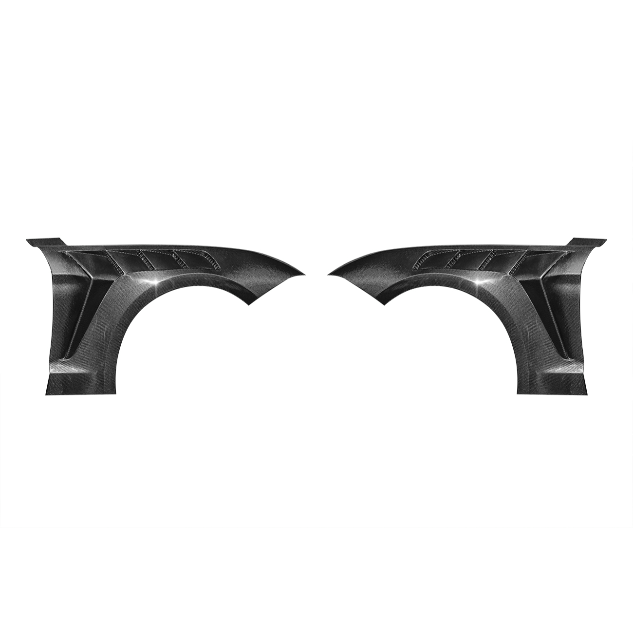 Ford Mustang S550 | GTD Style Primed Black Front Side Vented Fenders