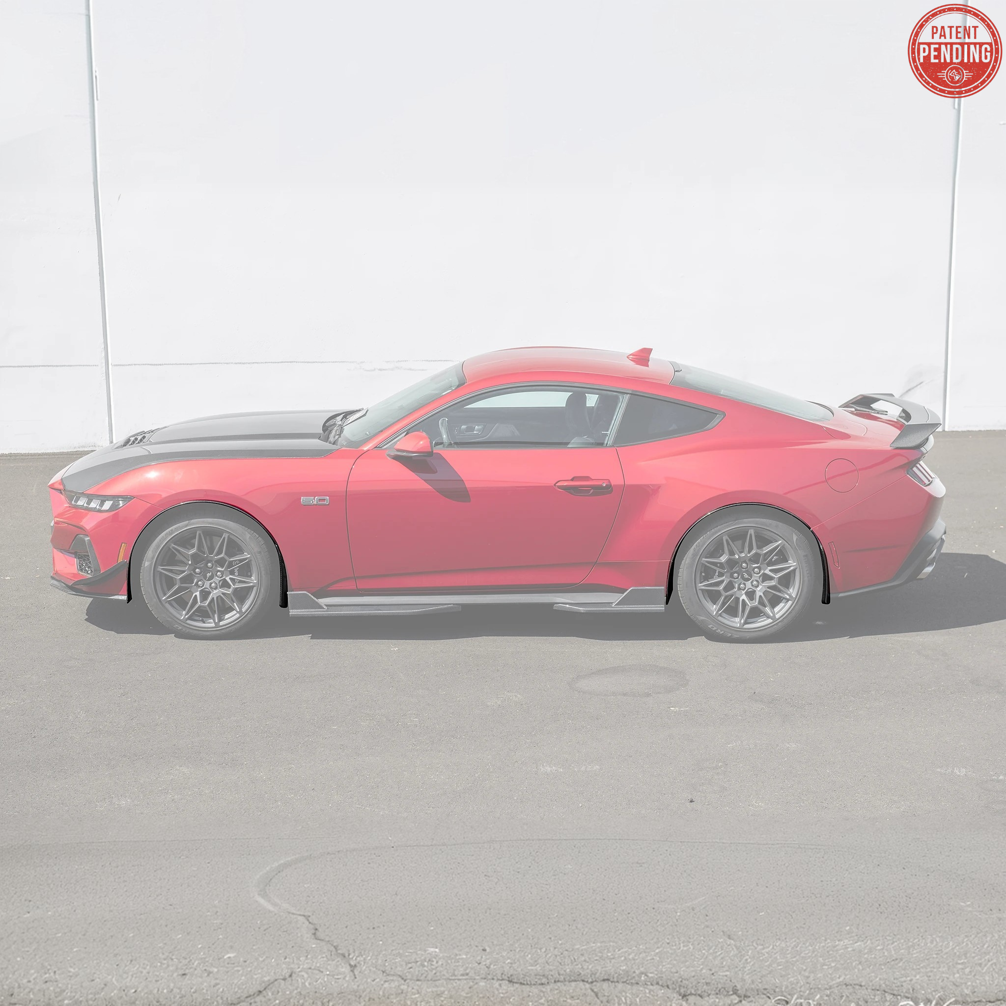 2024+ Ford Mustang DRY CARBON FIBER Fender Flares & Mud Flap