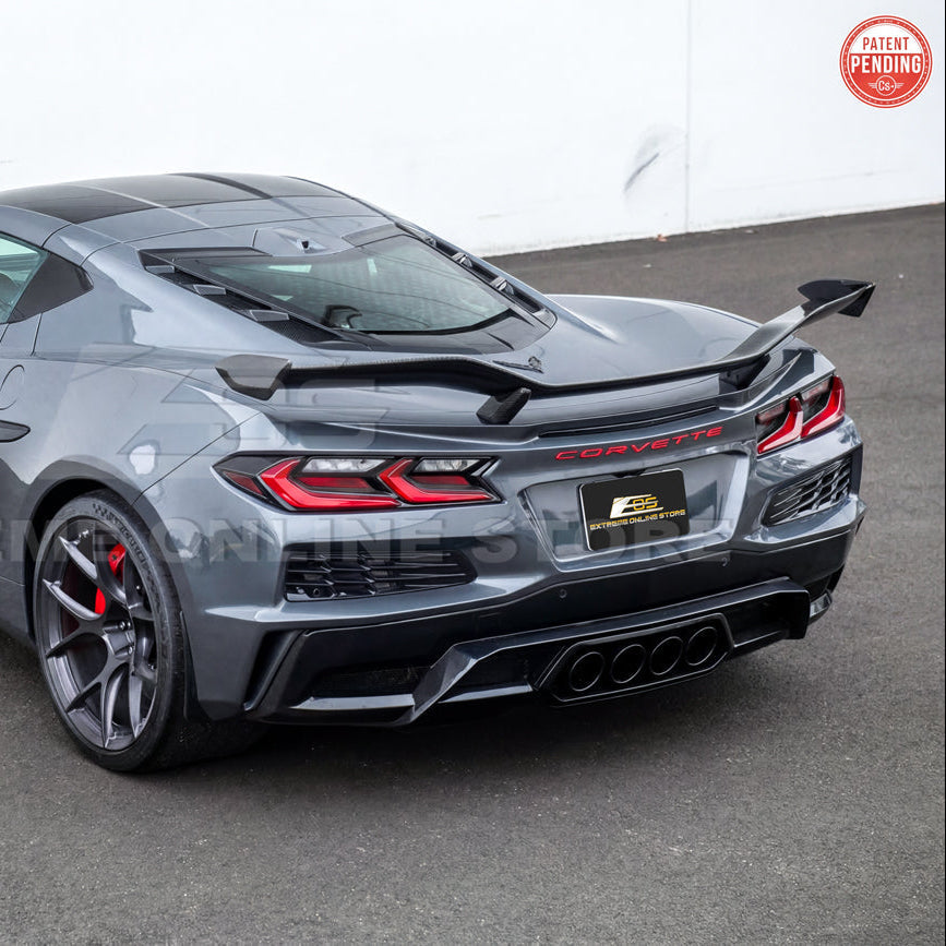 Corvette C8 Z06 W/ Z07 Package Factory Dry Carbon Fiber Rear High Wing Spoiler