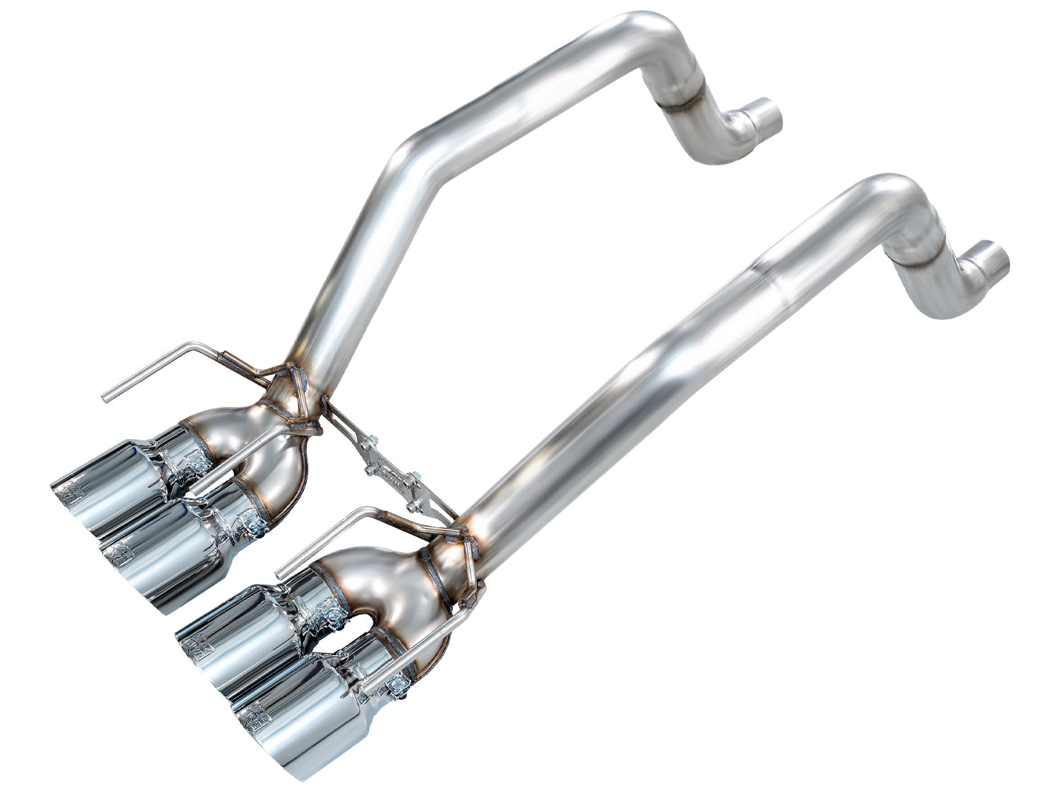 AWE Track Edition Axleback Exhaust for C6 Chevrolet Corvette 6.0L (2005-2007) and 6.2L (2008) - Chrome Silver Tips