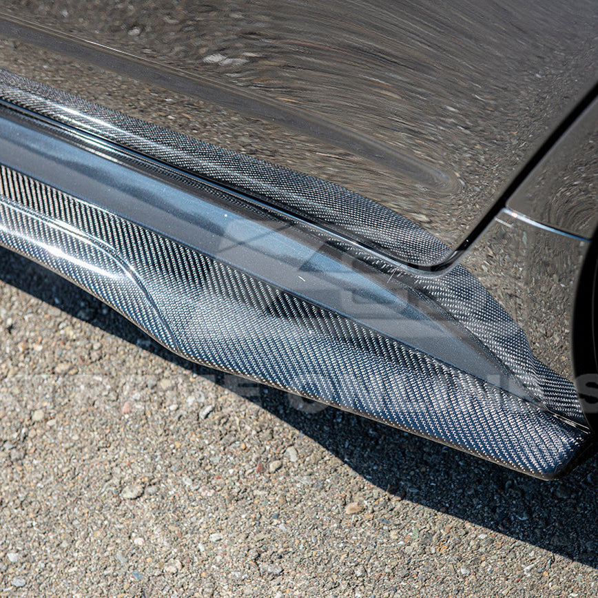 2003-08 Cadillac CTS-V | CARBON FIBER Package Front Lip Splitter & Side Skirts