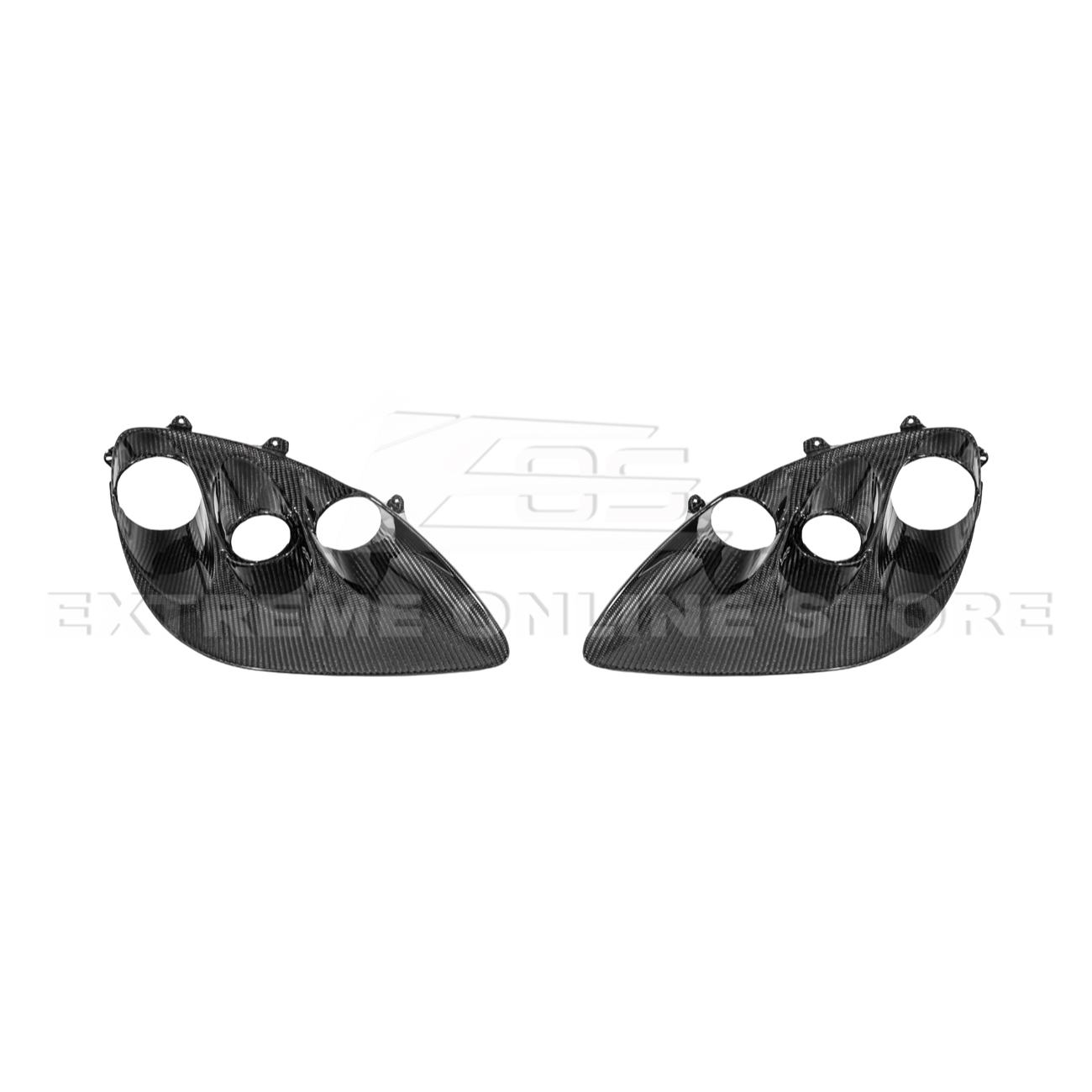 2005-13 Corvette C6 Replacment DRY CARBON FIBER Headlights Housing