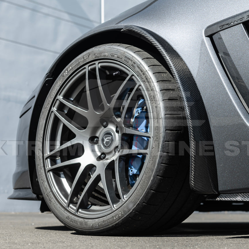 2005-13 Corvette C6 Z06 ZR1 DRY CARBON FIBER Splash Guard Mud Flaps