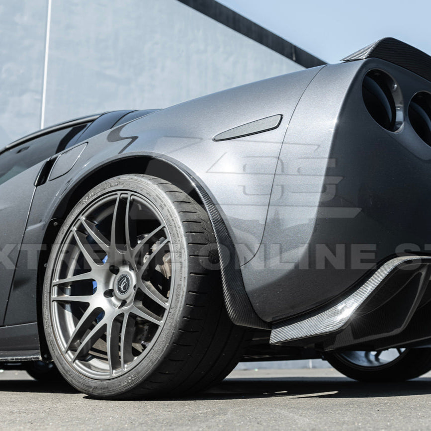 2005-13 Corvette C6 Z06 ZR1 DRY CARBON FIBER Splash Guard Mud Flaps