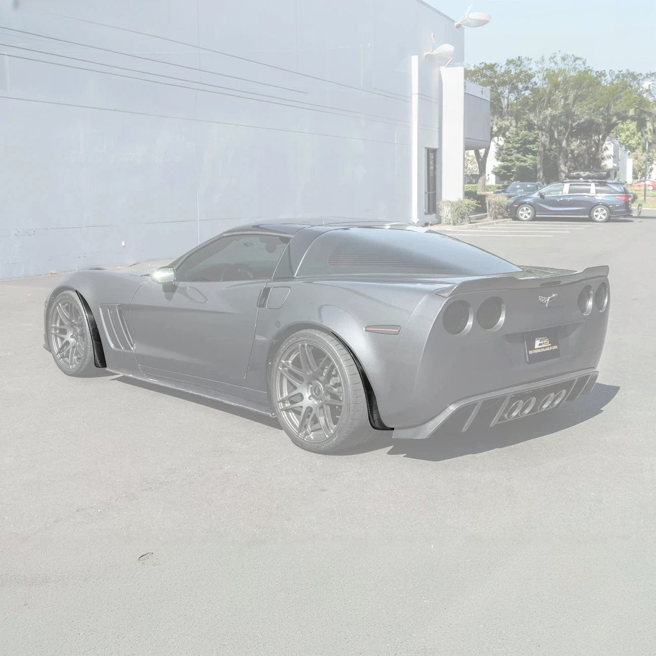 2005-13 Corvette C6 Z06 ZR1 DRY CARBON FIBER Splash Guard Mud Flaps