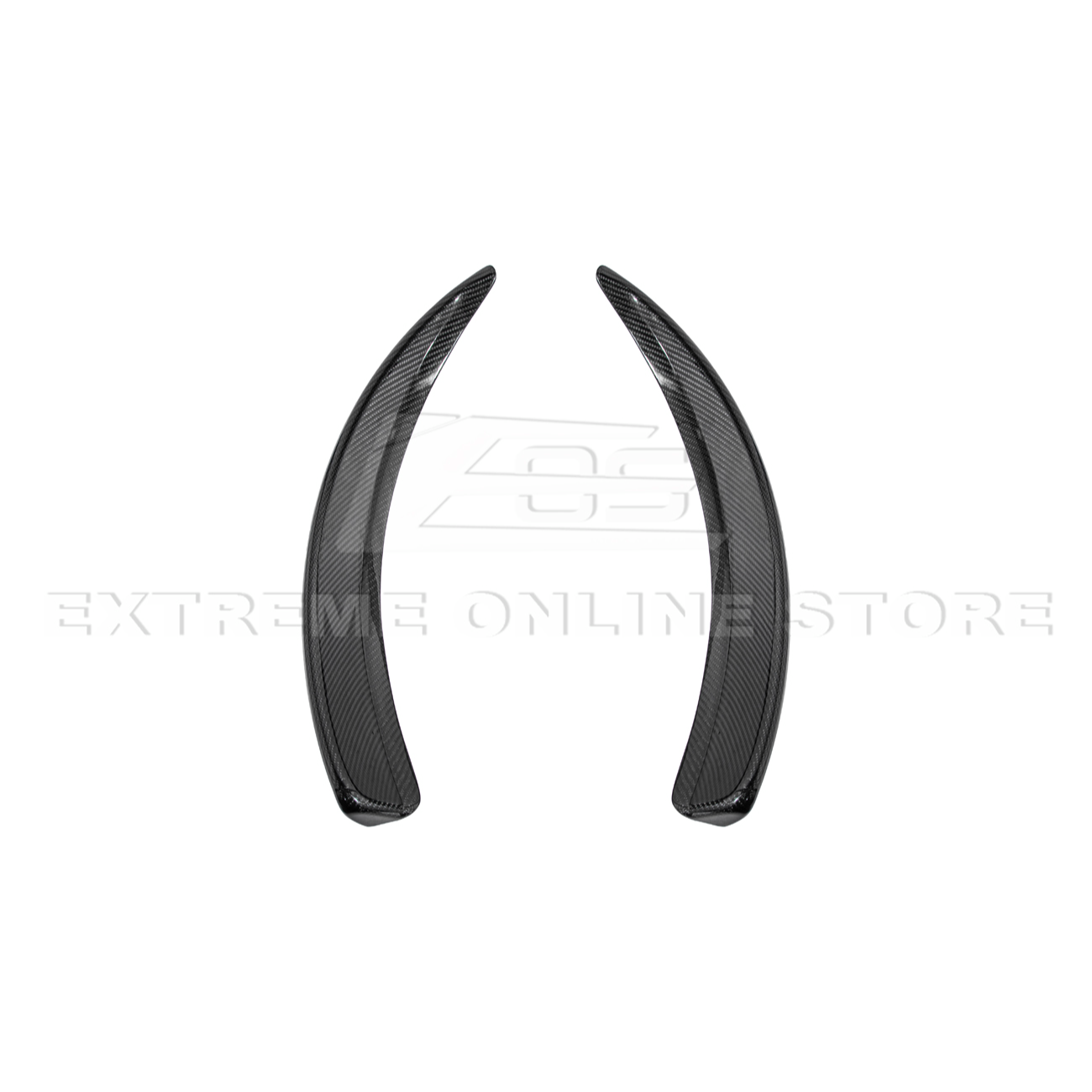 2005-13 Corvette C6 Z06 ZR1 Extended DRY CARBON FIBER Front Splash Guard Mud Flaps