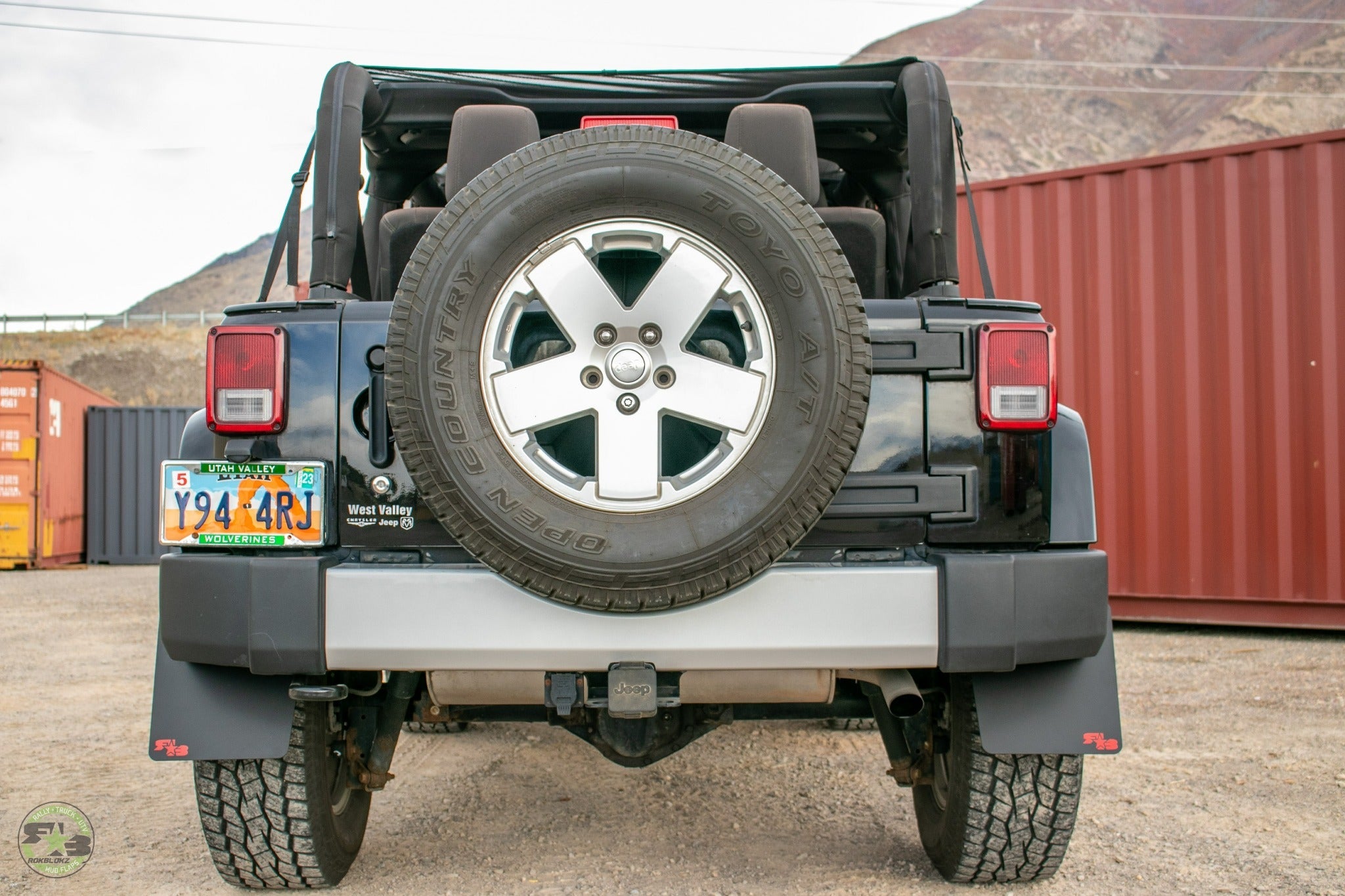 Jeep Wrangler (JK, JKU) 2007-2018 Quick Release Mud Flaps - FRONT & REAR (FULL KIT)
