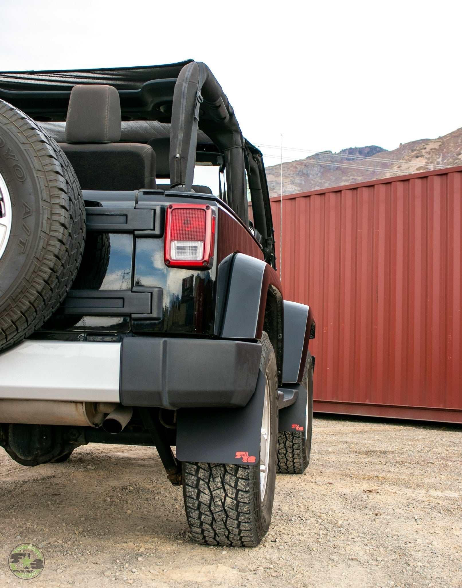Jeep Wrangler (JK, JKU) 2007-2018 Quick Release Mud Flaps - FRONT & REAR (FULL KIT)